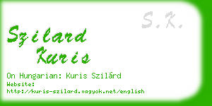 szilard kuris business card